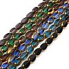 Faceted Transparent Electroplate Glass Beads Strands EGLA-P051-05A-A-1