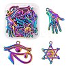 12Pcs 3 Style Plated Alloy Pendants FIND-LS0001-44MC-1