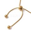 304 Stainless Steel Round Snake Chain Lariat Necklaces NJEW-Z048-01G-3