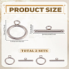 2Bags Stainless Steel Toggle Clasps FIND-LP0007-66-2