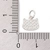 Cat Shape 925 Sterling Silver Charms STER-F056-03S-02-3
