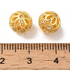 Rack Plating Brass Pave Cubic Zirconia Beads KK-M285-32C-G-3