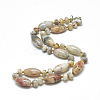 Natural Crazy Agate Beaded Necklaces NJEW-S388-20-1