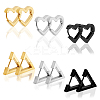 12Pcs 6 Style Stainless Steel Hoop Earrings for Women EJEW-FI0002-08-1