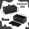 Lizard Skin Print Plastic 2 Cufflink Gift Storage Boxes CON-WH0107-86B-2