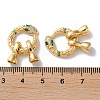 Brass Micro Pave Cubic Zirconia Fold Over Clasps KK-F867-45G-4