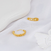 1 Pair Brass Micro Pave Clear Cubic Zirconia Hoop Earrings EJEW-LP0004-68G-3