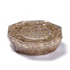 Resin with Natural Rutilated Quartz Chip Stones Ashtray DJEW-F015-07E-3