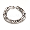 304 Stainless Steel Curb Chain Bracelets X-BJEW-M167-04P-1