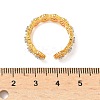 Brass Micro Pave Cubic Zirconia Cuff Rings for Women RJEW-F185-03G-3