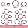   16Pcs 8 Styles Alloy Spring Gate Rings FIND-PH0007-80B-2