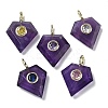 Natural Amethyst Faceted Pendants G-F819-03G-04-1