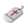 304 Stainless Steel Enamel Pendants STAS-G346-38P-2