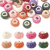32Pcs 8 Colors AB Color Resin Rose Flower European Beads RESI-FS0002-04-1