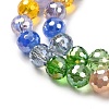 Electroplate Glass Beads Strands EGLA-D300-06-8mm-01-3