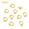 10Pcs Brass Ring Charm Connectors KK-YW0004-18G-1