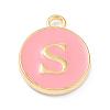 Golden Plated Alloy Enamel Charms X-ENAM-Q437-14S-1