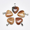Natural Banded Agate/Striped Agate Pendants G-T122-24F-1