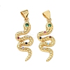 Brass Micro Pave Cubic Zirconia Pendants KK-L243-29G-02-1