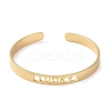 Rack Plating Brass Open Cuff Bangles for Women BJEW-M303-02B-G-2