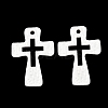 Hammered Cross Alloy Pendants PALLOY-D071-MS-1