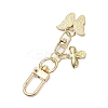 Butterfly Bees Alloy Enamel Pendant Decorations HJEW-JM02688-02-4
