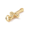 Brass Micro Pave Cubic Zirconia Pendants KK-C012-49G-3