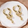Rack Plating Brass Melting Drop Hoop Earrings for Women EJEW-Z019-19G-1