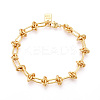 Brass Paperclip Chain Bracelets for Women BJEW-N032-02G-2
