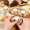 8Pcs 4 Style Glass Dappen Dish/Lid Bowl Cup Crystal Dish MRMJ-GA0001-15-3