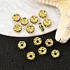 Brass Grade A Rhinestone Spacer Beads RSB028NF-10G-4