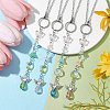 Angel Butterfly Glass Pendants Decirationgs HJEW-JM01936-2