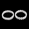 Natural Quartz Crystal Faceted Beaded Stretch Bracelets for Women BJEW-K251-07T-4
