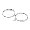 Non-Tarnish Ring 304 Stainless Steel Hoop Earrings for Women Men EJEW-B049-02D-P-2