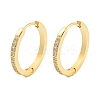 Ion Plating(IP) 304 Stainless Steel Micro Pave Clear Cubic Zirconia Huggie Hoop Earrings EJEW-C096-01G-G-1