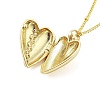 Brass Micro Pave Clear Cubic Zirconia Satellite Chain Locket Pendant Necklaces for Women LS-NJEW-M009-03G-A-2
