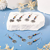 10 Pairs 5 Style Alloy Tree of Life Dangle Earrings EJEW-TA0001-31-5