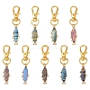 Fish Alloy Enamel Pendant Decoration HJEW-YW00069-1