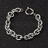 Tarnish Resistant 304 Stainless Steel Cable Chain Bracelets BJEW-H477-03-1