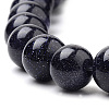 Synthetic Blue Goldstone Beads Strands X-G-S259-41-6mm-3