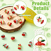 16Pcs 2 Colors Apple Alloy Enamel Charms ENAM-CJ0007-48-3
