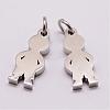 Tarnish Resistant 316 Surgical Stainless Steel Pendants STAS-K116-02P-A-1
