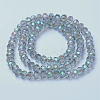 Electroplate Transparent Glass Beads Strands EGLA-A034-T1mm-Y05-2