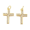 Brass Micro Pave Cubic Zirconia Pendants X1-KK-C092-21E-G-1