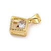 Rack Plating Brass Micro Pave Cubic Zirconia Pendants KK-G513-05G-2