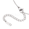Teardrop Faceted Natural Mixed Stone Pendant 304 Stainless Steel Cable Chain Necklaces for Women NJEW-JN05288-6