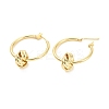 Brass Knot Hoop Earrings for Women EJEW-A072-19LG-1