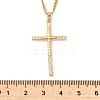 304 Stainless Steel Micro Pave Clear Cubic Zirconia Pendant Necklaces for Women NJEW-U047-01A-G-3