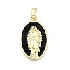 Brass Enamel Pendants KK-P336-05G-1