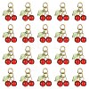 30Pcs Glass & Acrylic Beaded Charms PALLOY-CJ0003-03-8